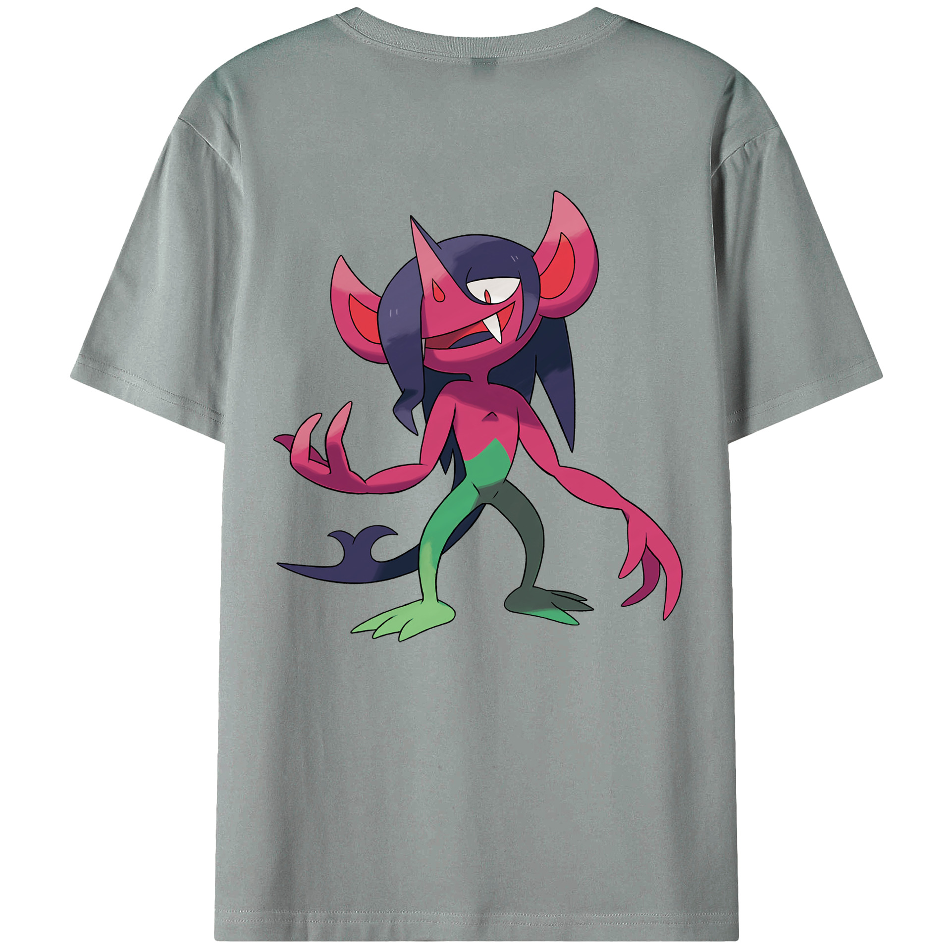 （画像用） ポケットモンスター Pokémon 綿100％ メンズ半袖Tシャツ（バックプリント） 通気性